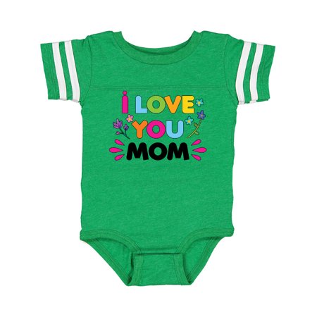 

Inktastic I Love You Mom with Flowers Gift Baby Girl Bodysuit