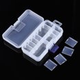 thumbnail image 4 of 10pcs Rectangle Polypropylene(PP) Bead Storage Container with Hinged Lid for Jewelry Small Accessories Clear 13.3x7.3x2.9cm, 4 of 5