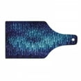 thumbnail image 1 of Abstract Cutting Board, Digital Made Psychedelic and Surreal Cosmic Rain Blurry Background Print, Decorative Tempered Glass Cutting and Serving Board, Wine Bottle Shape, Blue Black, by Ambesonne, 1 of 1