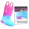 thumbnail image 3 of Kushyshoo Kids Blue Pink Unicorn Light up Rain Boot Size 6 Toddler Girl, 3 of 6