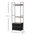 thumbnail image 2 of Ilios Innova | Perchero Industrial con Entrepaños y Cajonera. Closet Moderno y Organizador de Ropa, Estructura Metálica y Superficies de MDF., 2 of 9