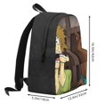 thumbnail image 2 of Lsque Scooby-Doo Pattern Adult Backpack – Durable & Lightweight PU Canvas Storage Bag , 15” Laptop Compartment, and Multiple Pockets, 2 of 7