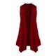 thumbnail image 3 of ICHUANYI Clearance Women's Sleeveless Draped Open Front Cardigan Vest Asymmetric Hem Blouse Tops(Red, M) ICHUANYI WER2023081008498, 3 of 4