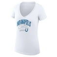 thumbnail image 2 of Women's G-III 4Her by Carl Banks White Indianapolis Colts Filigree Logo Lightweight V-Neck Fitted T-Shirt, 2 of 3