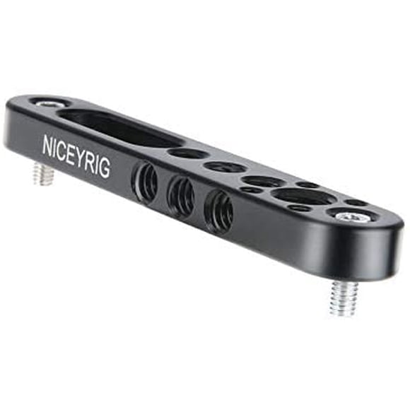 NICEYRIG Multi-Functional Mounting Plate, Cheese Bar with 1/4'' 3/8'' ARRI Thread for Camera Cage, Liliput 619AH 819AH