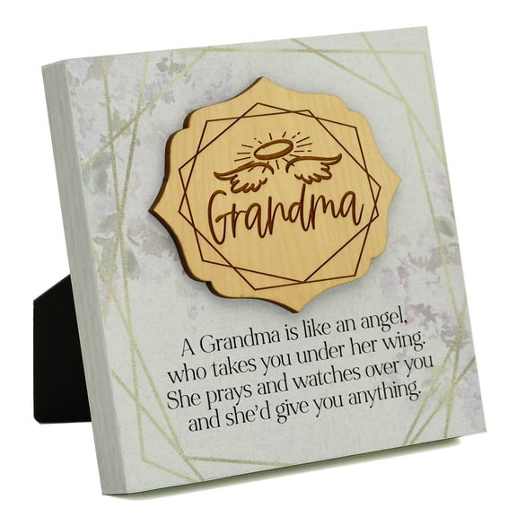 DEXSA Grandma Meadow Wood Plaque 6 inches x 6 inches