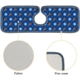 thumbnail image 5 of 4Pcs SKYSONIC Faucet Absorbent MatSmall Blue Flowers Washable Counter Drying Pads Behind Faucet, 5 of 7