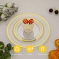 thumbnail image 4 of Goodluck Party Plates Heavy Duty Disposable Clear Plastic Round 200 Count 10.25 Inch Dinner and 7.5 Inch Dessert Plates, 4 of 7