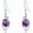 February(Amethyst), variant on Frog Dangle Earring with Synthetic Birthstone Frog Earrings Jewelry Gift for Women