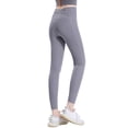 thumbnail image 1 of Mallas de compresión para running, yoga y fitness de color liso para mujer, que realzan los glúteos., 1 of 5