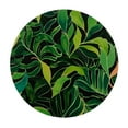 thumbnail image 4 of PIKWEEK Outdoor Fitted Palm Leaves Round Tablecloth White, 4 of 8