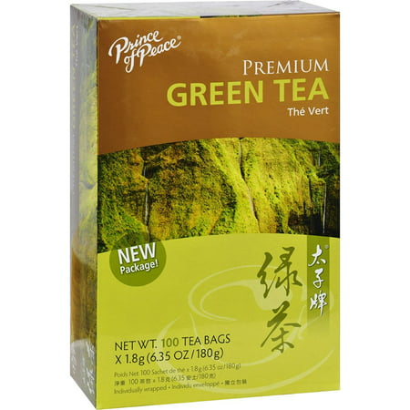 Prince of Peace Organic Green Tea, 100 Tea Bags Per Box