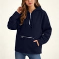 thumbnail image 3 of NSLGXD Quarter Zip Hooded Sweatshirts Women Long Sleeve Oversized Pullover Hoodies Relaxed Fit Drawstring Hood Fall Winter Outfits with Zipper Pocket S-2XL, 3 of 6