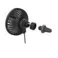 thumbnail image 3 of Car Fan USB Fan with Night Light, 360° Rotation Clip Fan for Vehicle Air Circulation, 3 Wind Speed Air Conditioner Cooling Fan for Car Truck SUV RV Outdoor, Black, 3 of 5