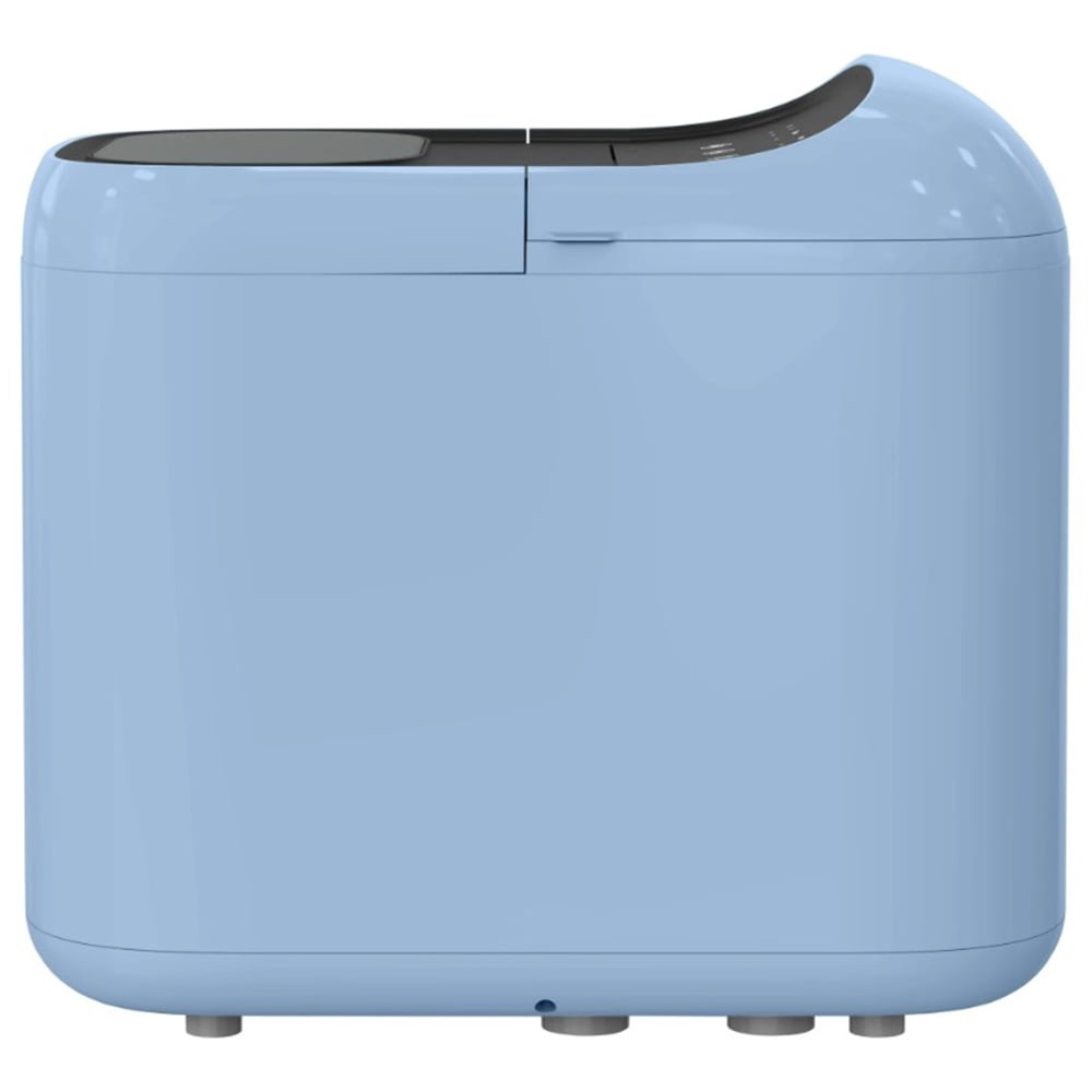 Countertop Ice Maker w/ Basket & Scoop, Fast Ice Making, Bullet Ice Type, Large Capacity, Portable Ice Machine for Home Kitchen Office Camping, Ideal Gift for Women and Men Blue