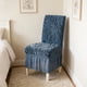 thumbnail image 5 of Fundas de silla de hotel de jacquard con faldón - Fundas elásticas gruesas de una sola pieza para sillas de comedor, para el hogar, bodas y fiestas | Poliéster, antiarrugas, cobertura total, 5 of 6