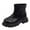 Black, variant on Otqutp Baby Winter Boots Fashion Spring and Autumn Children's Boots Boys' and Girls' Ankle Boots Thick Soles Non Slip Warm Comfortable Solid Color Back Zipper Casual(Black,7-8 Years)