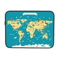 thumbnail image 7 of World Map with Landmarks 17 inch Portable Laptop Sleeve Compatible with MacBook Air Notebook Computer Case for Men Women College School Students, 7 of 7