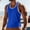 Blue, variant on WIZUTIZ Mens Gym Workout Sleeveless Tank Top Color Block Muscle Athletic Tops Shirt Summer Beach Outfits