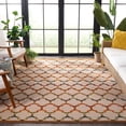 thumbnail image 3 of SAFAVIEH Cabana Burke Geometric Indoor/Outdoor Area Rug, Ivory/Orange, 6'7" x 6'7" Square, 3 of 13