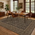 thumbnail image 4 of Garvee 5'x7' Vintage Floral Rugs Traditional Oriental Carpet with Non Slip Backing, Washable Rug Low Pile Thin Foldable Floor Mat for Living Room Bedroom Home Decor, Brown, 4 of 9