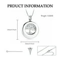 thumbnail image 3 of Personalize Stainless Steel Tree of Life Pendant Ashes Urn Pendant Necklace for Cremation Ashes of Loved One Memorial Jewelry, 3 of 8