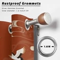 thumbnail image 2 of Outdoor Curtains for Patio Waterproof, Japanese Style Outdoor Privacy Panels Grommet, Vintage Art Cranes Ocean Wave Red Blackout Outside Curtains for Porch/Cabana/Pergola/Gazebo 54"x84", 2 Panels, 2 of 8