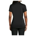thumbnail image 2 of Womens Diamond Jacquard Polyester Polo Black X-Small, 2 of 6