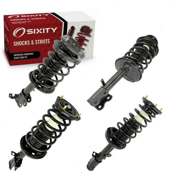 Sixity Auto 4 pc Front Rear Strut & Coil Spring compatible with Toyota Corolla 1993-2002