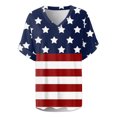 thumbnail image 4 of Chemises à Manches Courtes pour Femmes Hauts d'Été Tendance 2023 T-Shirts à Col Rond Imprimés Blouse Ample, 4 of 5
