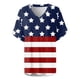 thumbnail image 4 of Camisetas con estampado de cuello redondo para mujer Camiseta de manga corta Blusa Tops sueltos Fridja bn7539, 4 of 5