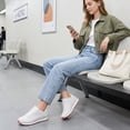 thumbnail image 2 of Ecetana Womens Retro Lace-Up Sneakers Mesh Upper Casual Walking Shoes, 2 of 7