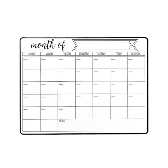 Dry Erase Calendar Board for Refrigerator with Monthly & Weekly Calendar Function
