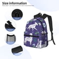 thumbnail image 5 of Haiem Cute Dog Lightweight Backpack for School, Classic Basic Water Resistant Casual Daypack for Travel with Bottle Side Pockets, 5 of 8