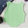 thumbnail image 4 of WQQZJJ Kids Girls Fashion Tank Top, Solid Color Striped Sleeveless Top, Square Neck Short Slim Top Daily Homewear, 4 of 4