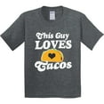 thumbnail image 3 of Inktastic This Guy Loves Tacos Youth T-Shirt, 3 of 5