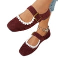 thumbnail image 5 of Willtoo Women's Mary Jane Ballet Flat with Buckle Strap Squared-Toed low top Casual Flat Shoes Slip on Breathable Casual Comfortable Walking Shoes, 5 of 5