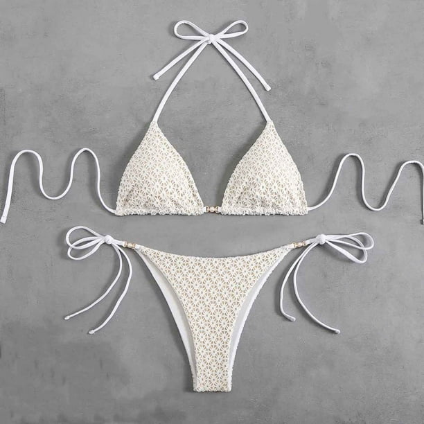 Traje de baño para mujer, moda, cómodo, estampado, bikini, traje de baño de color liso para mujer, conjuntos de bikinis, trajes de baño para mujer