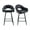 Black - PU, variant on Guyou 26" Swivel Bar Stool Set of 2, Modern Velvet Upholstered Counter Height Stool with Back and Metal Legs for Kitchen Island Bar Bistro Restaurant, White