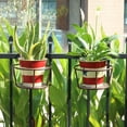 thumbnail image 1 of Flower Pot Hanger Basket Pot Holder Balcony Planters Railing Iron Art Fence Planters Hanging Planter Pot Container, 1 of 9