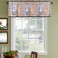 thumbnail image 4 of Bunny Gnomes Easter Valances for Windows, Decorative Rod Pocket Window Valance Curtains, Eggs Brown Checkered Farmhouse Short Curtain Drapes for Kitchen/Bathroom/Living Room, 2 Panels, 42" W x 12" L, 4 of 8