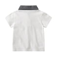 thumbnail image 3 of Krdevn Boys Polo Shirt With Plaid Collar Horse Embroidery Short Sleeve Casual Kids Top,18-24 Months, 3 of 6