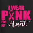 thumbnail image 2 of Wild Bobby, I Wear Pink for My Aunt Survivor, Breast Cancer Awareness, Front and Back Graphic Zip Up Hoodie Sweatshirt, Black, Small, 2 of 4