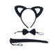 thumbnail image 1 of 3Pcs Kids Cat Ears Headband Bow Ties Tail Set Party Cosplay Costume (Black and White), 1 of 3