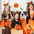 thumbnail image 2 of 4PCS Halloween Costume Set for Kids Girls, Black and Orange Tutu Skirts with Striped Socks Pumpkin Bow Headband and Trick or Treat Bags for Halloween Cosplay Party, 2 of 7