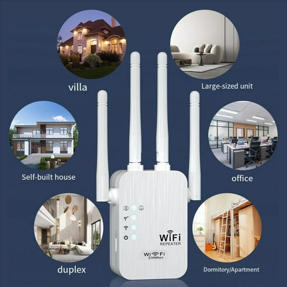 Hot Sale 300Mbps WiFi Repeater Wireless WIFI Signal Extender Dual Band 2.4G Network Amplifier Long Range WiFi Router US Plug