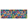 thumbnail image 6 of Yayeee Kitchen Valance Rod Pocket 54" x 18" Living Room Window Curtain, Vibrant Art Leaves Pattern, 6 of 6
