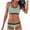 Green, variant on Bikini Set for Women Two Piece Swimsuit V Neck Triangle Top Wide Straps Cross Back Lace up Mid Rise(Navy,M)