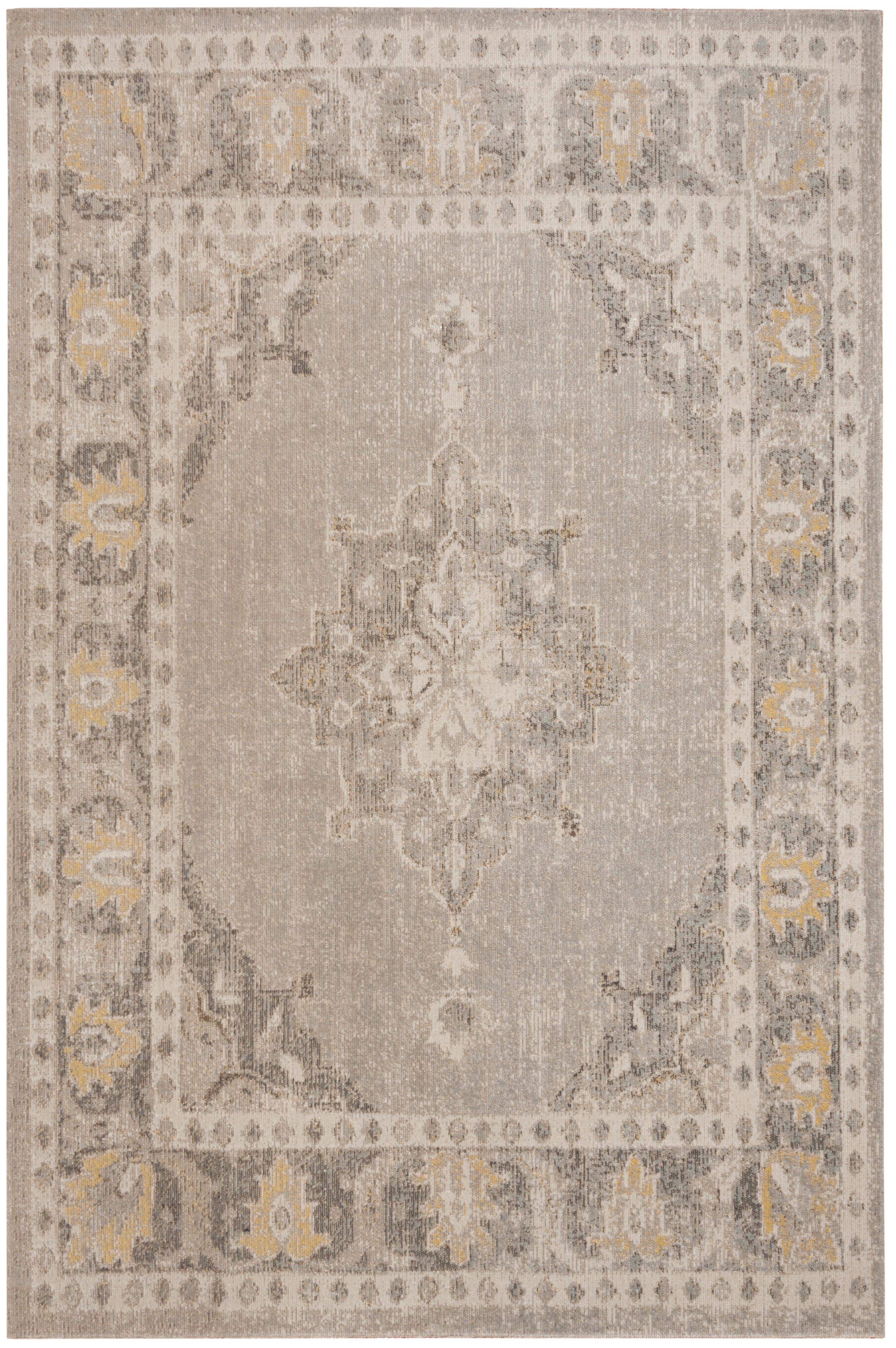 Safavieh Montage Nupur Indoor/ Outdoor Waterproof Patio Backyard Rug Grey/Gold 4' x 6' 4' x 6' Living Room,Bedroom,Dining Room Gold