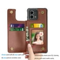 thumbnail image 2 of Njjex For Motorola G Stylus 2023 5G Wallet Case, Moto G Stylus 2023 5G PU Leather Case,Luxury Slim Folio Flip Kickstand Shockproof Cards Holder Wallet Case Cover -Brown, 2 of 7